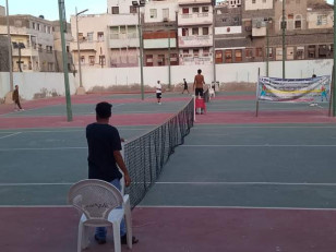 تواصل منافسات البطولة السادسة بنادي التنس العدني